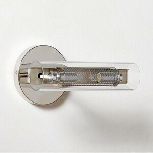 CB2 Modern CILINDRO Polished Stainless STEEL WALL SCONCE